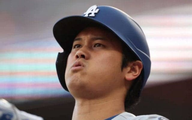 大谷翔平あんぐり　レッズ難敵左腕に3打席3三振　思わず出た“変顔”が「ツチノコでも見つけたんか」と話題に