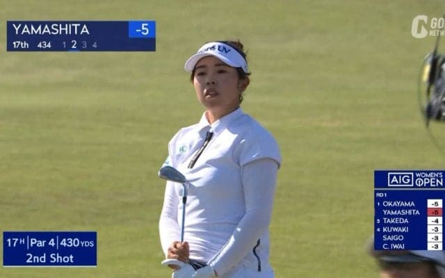 【動画】山下美夢有、4連続バーディからのイーグルを奪うなど4アンダー3位発進