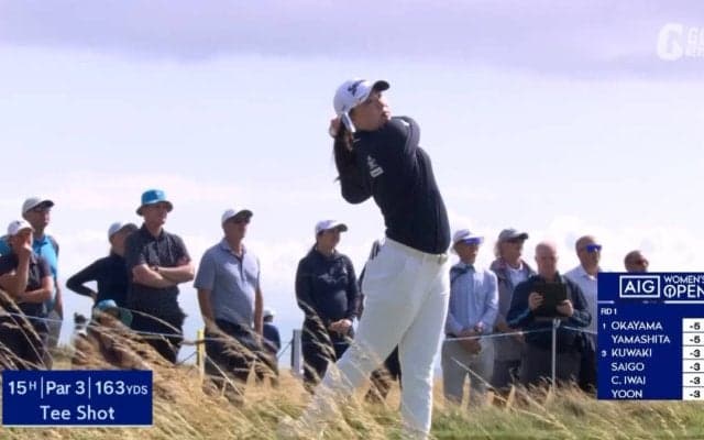 【動画】竹田麗央、出だし1番でチップインバーディを決めるなど5アンダー首位発進