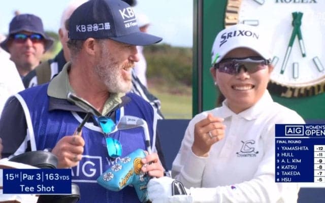 【動画】勝みなみは3つ伸ばして2位　4番ではグリーン外からパターでねじ込んでナイスパーセーブ