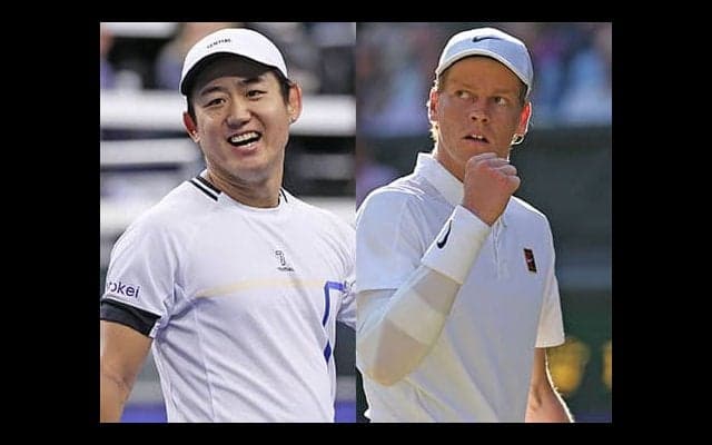  西岡良仁 シナーと練習「球速すぎ」 