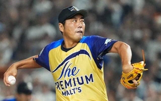 引退から7年…50歳とは思えぬ投球「現役復帰して」　東京Dで伝家の宝刀、SNS騒然