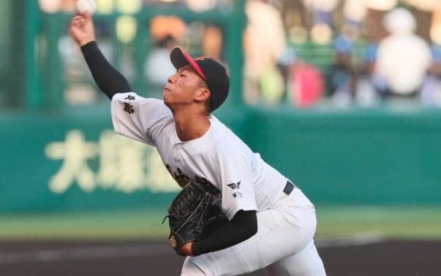 阪神主砲と同姓同名の森下翔太（創成館）が前評判通りの140キロ台の速球を披露！打っても同点適時打【甲子園】