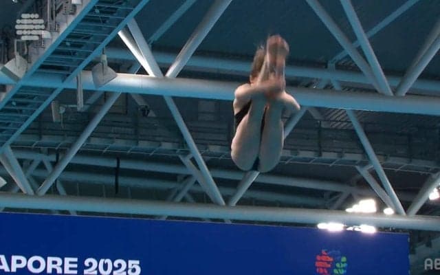 板の高さに戻るまでに3回転！？3m飛板飛込で豪女子選手が見せた余裕の跳躍 解説も思わず「素晴らしい！」と感嘆
