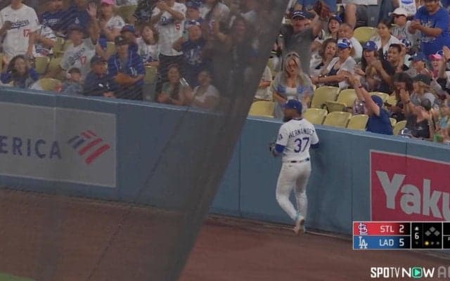 ドジャース戦中継で映った微笑ましい光景 急接近したテオファンがテンションMAXに