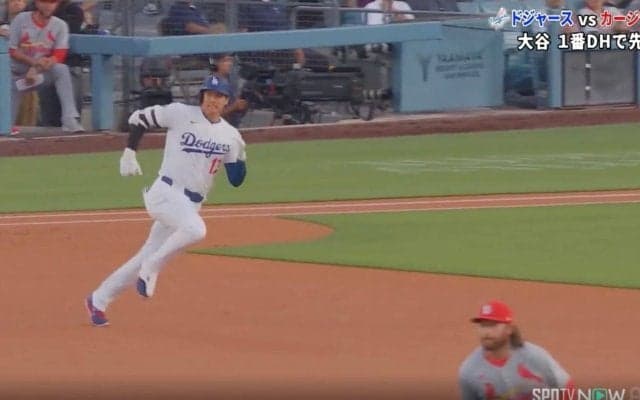 もうワケわからん！大谷翔平の足で“まさかの展開”「行けちゃうんだ？」解説者ドン引き… 笑うしかないスピードで“爆速到達”