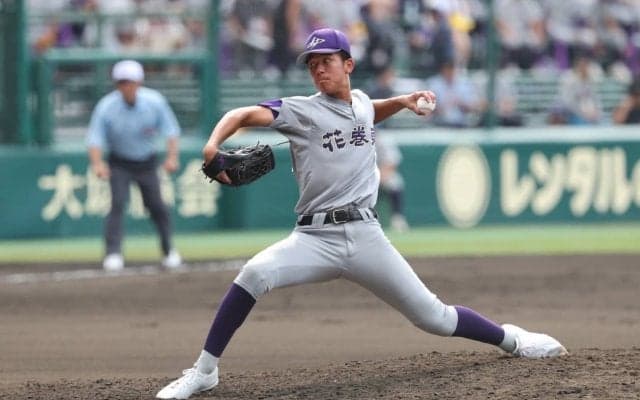 昨夏は\"他校\"で出場していた花巻東の2年生左腕、優勝候補・智弁和歌山相手に完投勝利「素直に勝ててよかった」【25年夏甲子園】