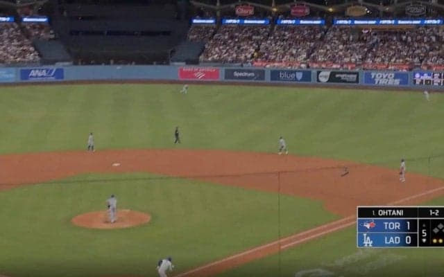 ウソでしょ…！？大谷翔平、弾丸ライナーが“爆速到達”「エグすぎる」 相手外野手が打球を止めれない「捕れる選手いないだろ」