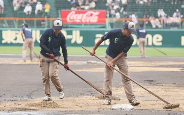 神整備再び！阪神園芸、わずか30分の整備で試合再開へ！【2025年夏高校野球】