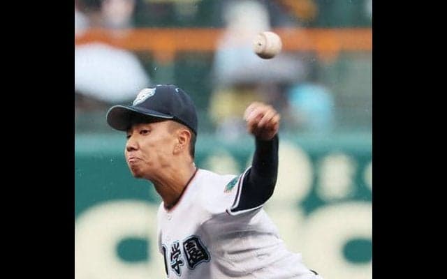 「マウンドに立ててワクワク」　救援登板の高川学園・松本連太郎投手
