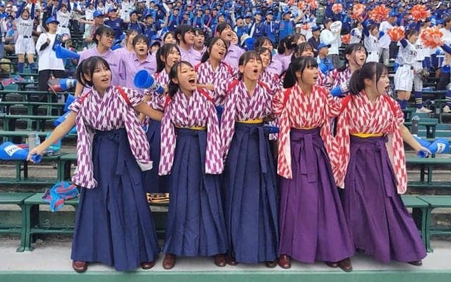 アルプスを彩った“和”の応援団「かわいいって評判です」　女子のみも…反響大で部員倍増