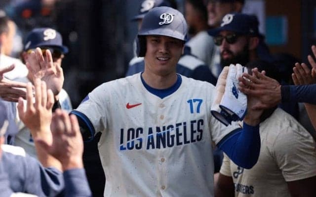 大谷翔平、3人の仲間を称えて“勝利の余韻”　両リーグ断トツの117得点…単独首位浮上に貢献