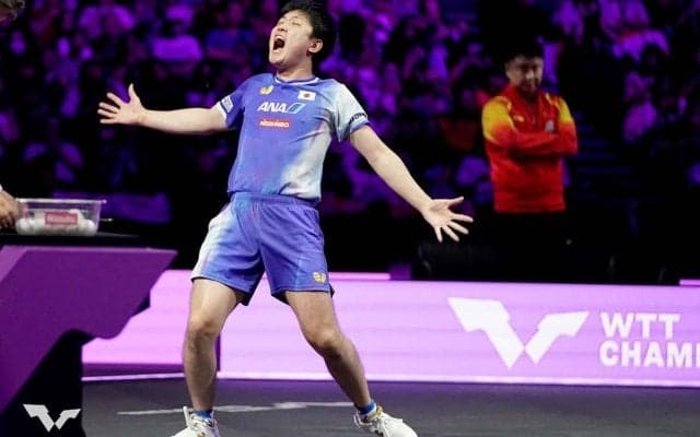 「WTT横浜」優勝を飾った張本智和が“18週ぶり”3位に浮上　8強の戸上隼輔が26位、松島輝空が20位｜卓球男子世界ランキング（2025年第34週）