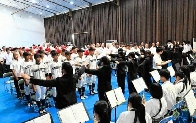 中京4連覇へ激励のエール　24日開幕の全国高校軟式野球大会に出場