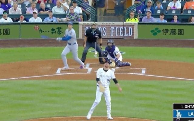 なんで入るの…？ 大谷翔平、爆速変態弾で“まさかの光景”「ドン引き」「そりゃビビる」被弾した投手のリアクションが話題に「無慈悲すぎる」