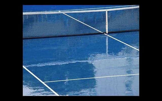  全米OP予選 わずか45分で雨天順延 