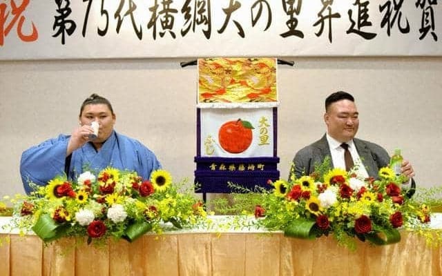 青森で大の里横綱昇進祝賀会、しこ名由来の「大関・大ノ里」の故郷で