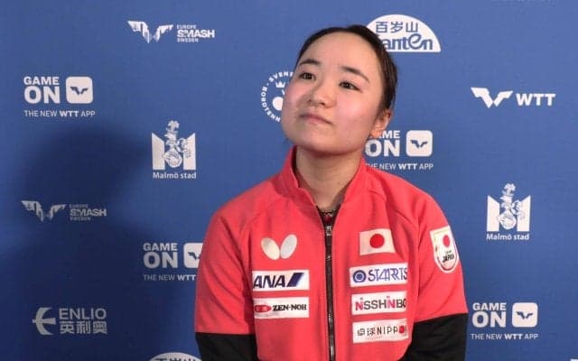ベスト16進出の伊藤美誠 3回戦の相手は「小学生の時以来なのですごく楽しみ」【卓球 ヨーロッパスマッシュ】