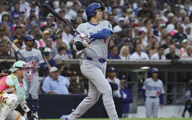 ドジャース、ダルビッシュにわずか1安打…首位決戦に1－2で惜敗 大谷翔平は無安打も四球で19試合連続出塁