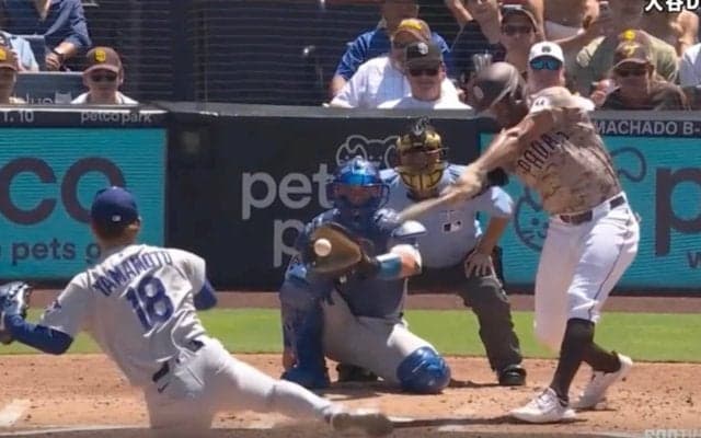 オリックス時代に戻った？ 山本由伸、“出力上げた”剛速球に打者ドン引き「京セラですか？」渾身の“外ズバ”→マン振り三振「若月に見えてきた」