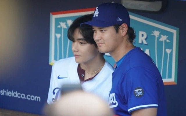 大谷翔平と対面したスター「世紀の出会い」　韓国メディア鼻高々…“一斉速報”した共演