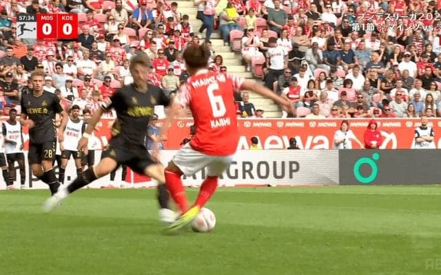 「１人だけコマ送り」マインツ佐野海舟にファン驚愕！「ドリブルがキレキレ」「積んでるエンジン違うわ」絶品回収→３人突破で決定機演出の瞬間