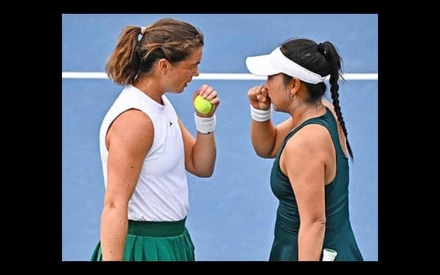 穂積絵莉組 熱戦制し全米OP初戦突破