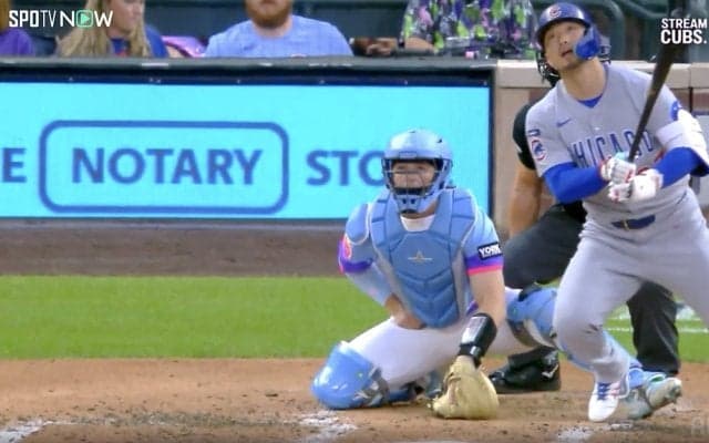 惜しすぎる「24/30」 鈴木誠也、127m特大フェン直打→55打席ぶり長打に喜びの“ジェスチャー” SNSは「入ったと思った！」の声