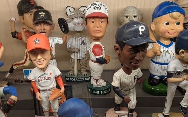 【MLB】米野球殿堂博物館に展示されたイチロー、野茂英雄、大谷翔平らのお宝グッズ なぜか鈴木啓示、梨田昌孝のボブルヘッド人形も...