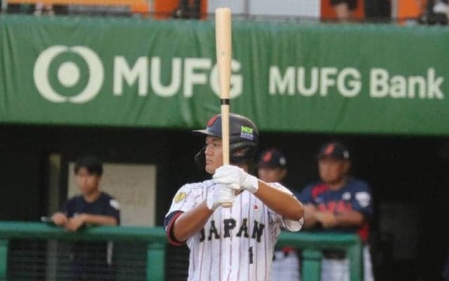 U-18主将・阿部葉太が貫録の3安打2打点！侍でも持ち前の勝負強さ発揮！【U-18壮行試合】