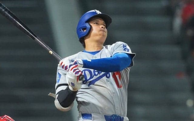 大谷翔平に“絶句”「一瞬で柵越え」　自己最速193キロ…LA放送局が大興奮「ロケットだ！」