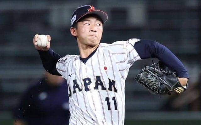 侍U-18、初陣はイタリアに辛勝　雨で中断のハプニングも…先発・森下が8奪三振の好投
