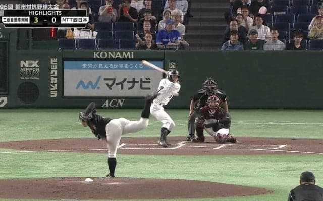 三菱自動車岡崎、ベスト4一番乗り。NTT西日本に完封リレーで勝利。都市対抗野球大会