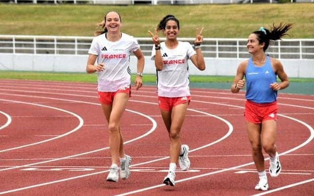 陸上のフランス代表選手団、紀三井寺で合宿開始　世界陸上に向け