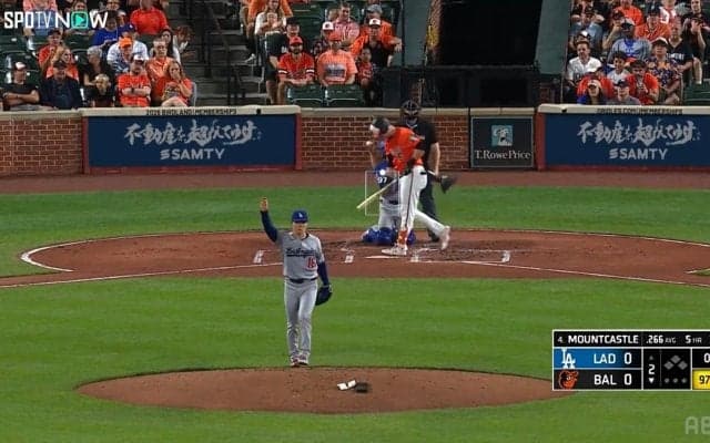 こんなの打てるかよ…山本由伸のキレキレ速球が芸術的すぎる！絶品フォーシームに見せた相手投手のリアクション