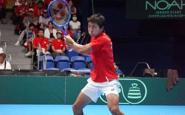 望月慎太郎 ハンフマンにストレートで敗れる。日本は初日に2連敗であとがなくなる[デビスカップ]