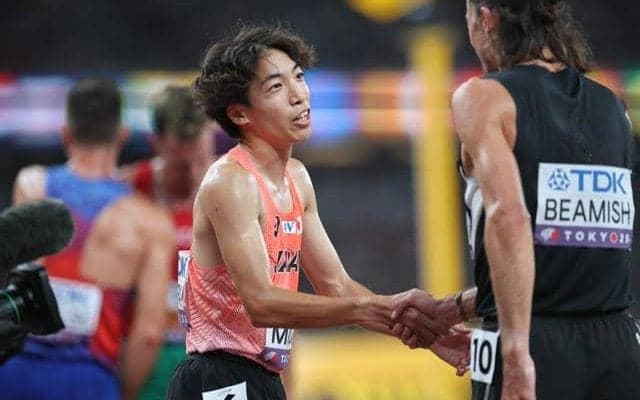 入賞の三浦龍司は「足ががくっときて」　見えたメダル、揺れた国立