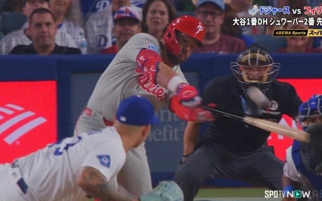 やっぱりすごいシュワバー、大谷翔平の前で“片手で楽々”53号ホームランの衝撃…異次元スイングにファン騒然「レベルが違う」