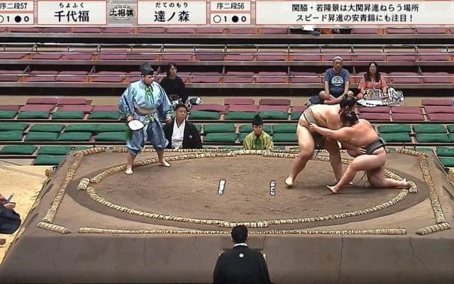 突然何があった？ 力士が不自然に崩れ落ちる驚きの決着 相手力士も心配隠せず