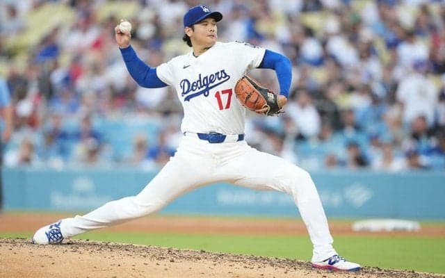 大谷翔平、メジャー自己最速タイ163.7キロ　シュワーバーを三振斬り…球場熱狂