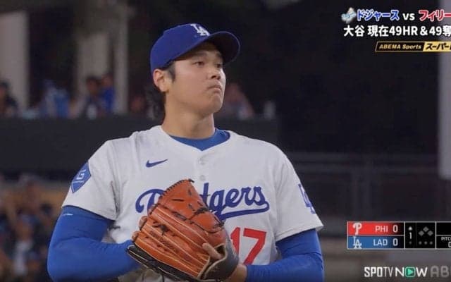 大谷翔平、5回ノーノーの圧巻投球もド軍痛恨逆転弾で勝ち投手の権利失う　ロバーツ監督に“異例”大ブーイング、球場騒然