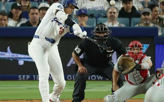 大谷翔平が今季51号ソロ　本塁打王争い、トップと2本差に迫る