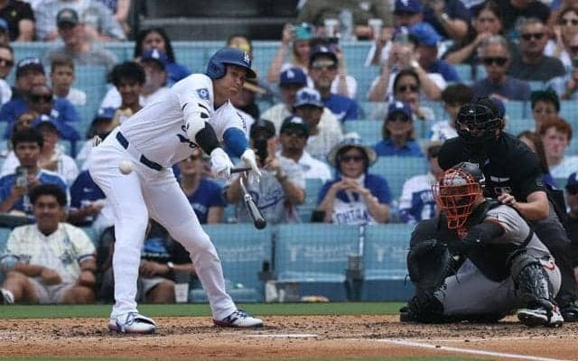 ドジャース大谷翔平、チーム敗戦も技ありの安打　連続出塁26に
