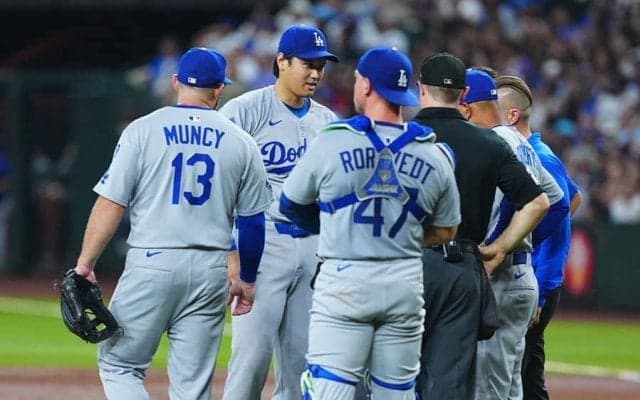大谷に170キロ打球が直撃　ヒヤリの場面…監督駆け付け場内騒然→心配無用の3者連続K