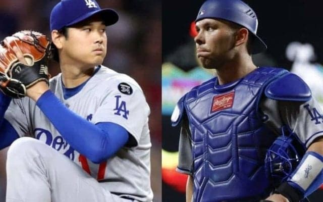 分かっていても大谷翔平は「捕球が難しい」　ド軍若手捕手がマスク越しに見た“メジャー随一の才覚”「次にどう来るかは読めない」