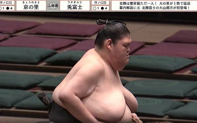 「腕と足がかなり細い」164キロの巨漢力士、“ほっそり”美脚が話題 豪快な上手投げで白星も「最後、足怖かった」