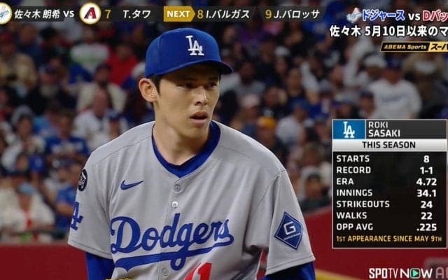 佐々木朗希の決め球に「何いまの？」「マジでいい球」 相手打者も手が出ない…衝撃の一球にファン騒然