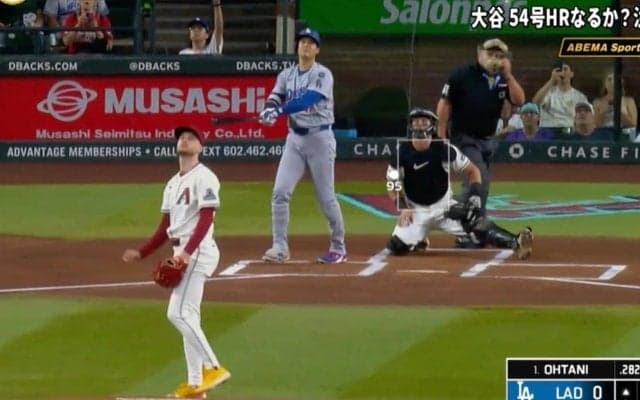 なんで打った…！？ 大谷翔平、爆速打で“まさかの光景”「昨日ピッチャーだろ」試合開始直後に“幻の54号”→相手投手“ドン引き”「人間じゃない」