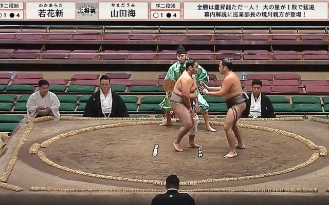 「あ、すみません」力士と力士があわや“ごっつんこ” 立ち合い“待った”で初々しい珍事