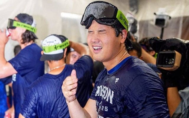 大谷翔平の“相棒”がみせた衝撃ギャップ　仰天パフォーマンスを披露…ナインは大爆笑